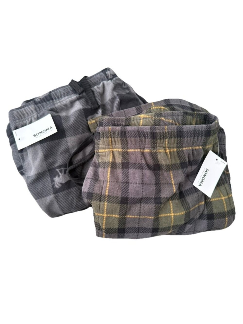 Sonoma XXL Men’s Fleece Pajama Pants LOT x2 Loungewear Essential PJ Pant Set *T2